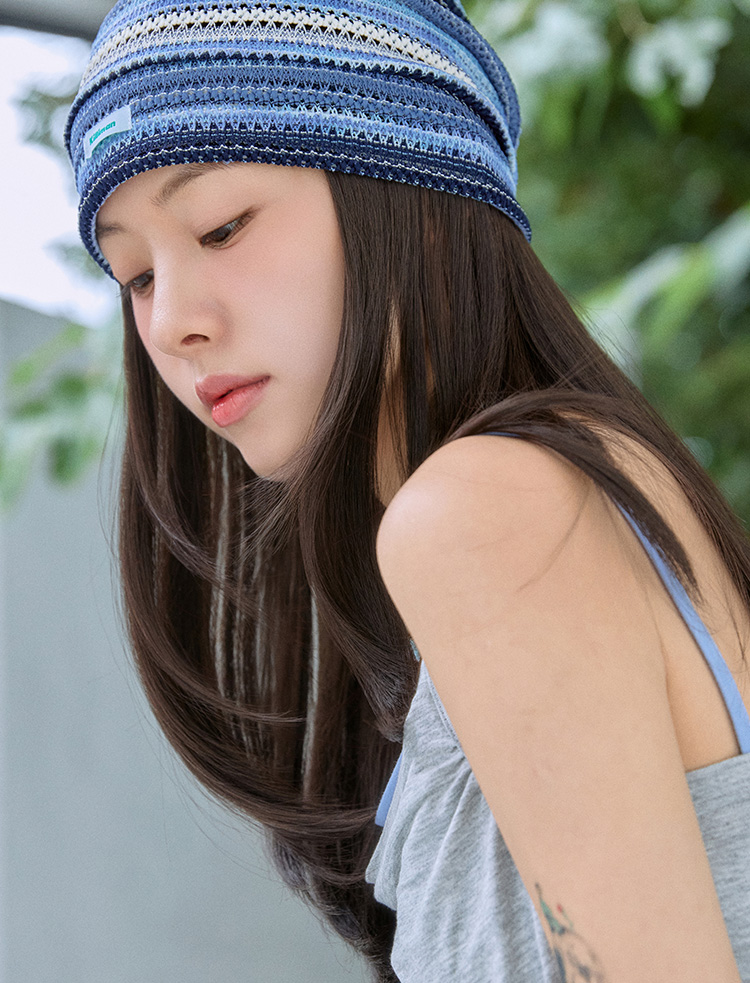 핑크에이지 모자가발 레이어드 울프컷 나나 항암가발