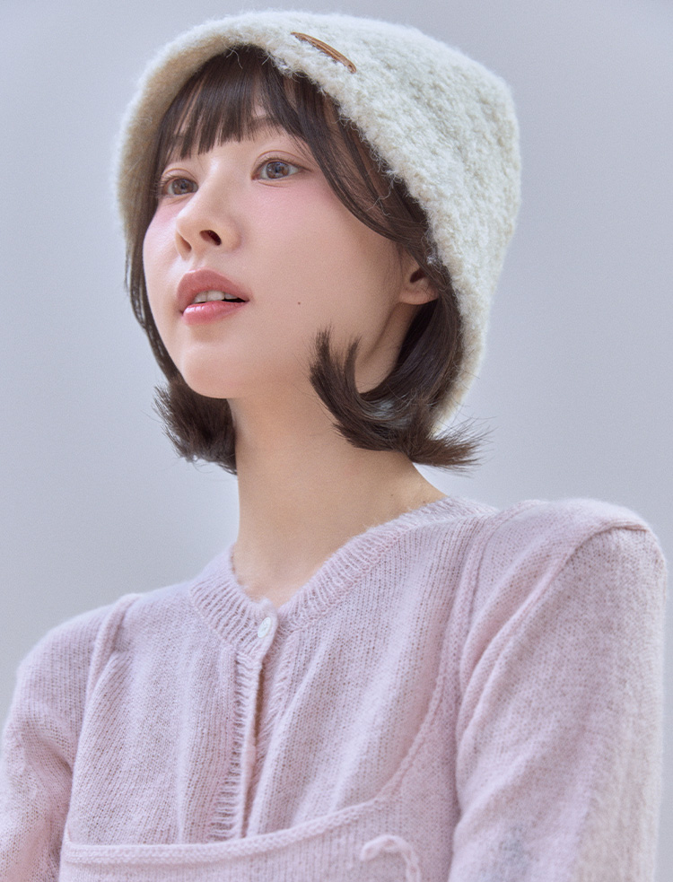 핑크에이지 모자가발 C컬펌 단발 소피아 항암가발